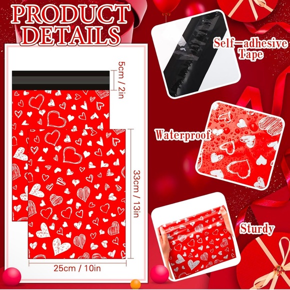 Polymailers 20 10x13 AND 20 stickers 2 inches Packaged with Posh Love - Picture 3 of 3